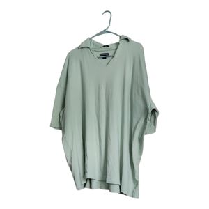 Blue Generation Seafoam green collared shirt with 3/4 sleeves